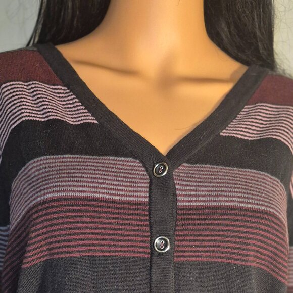 CJ BANKS Pretty Button-up striped sweater in size 2XL - Picture 4 of 15